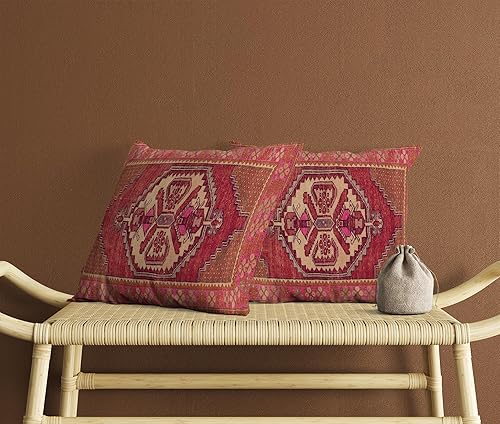Miniatura 4 de TurkishRug - Funda de cojín Kilim hecha a mano con patrón étnico de granja, suave, lavable, impresa, decoración del hogar, dormitorio, sala de