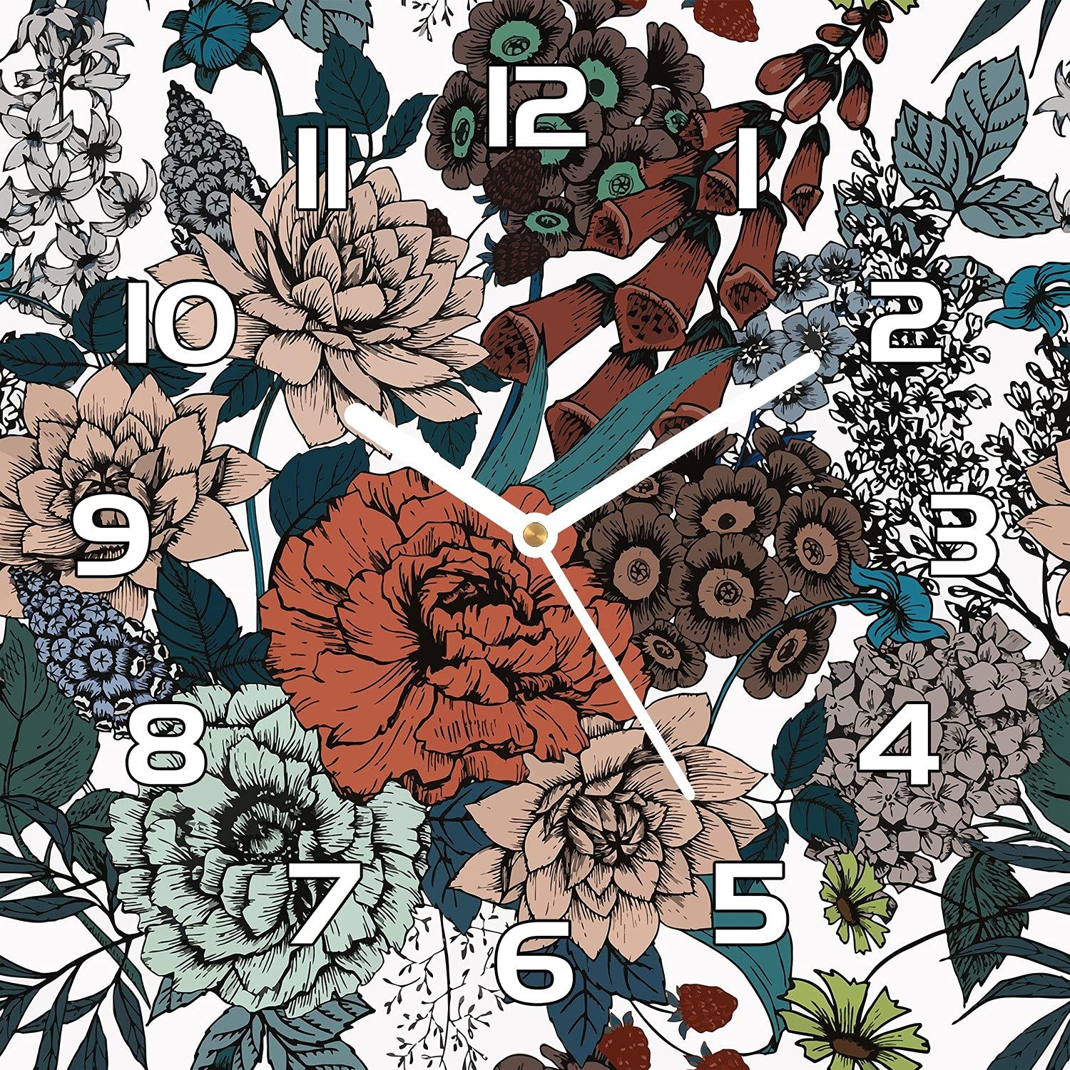 Horloge en Verre de Sécurité Coloray Impression Haute Définition Durable 30x30 cm