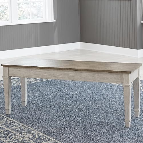Miniatura 2 de Signature Design by Ashley Skempton Banco de almacenamiento de granja, acabado envejecido, asiento con almacenamiento oculto, madera, 48 pulgadas de
