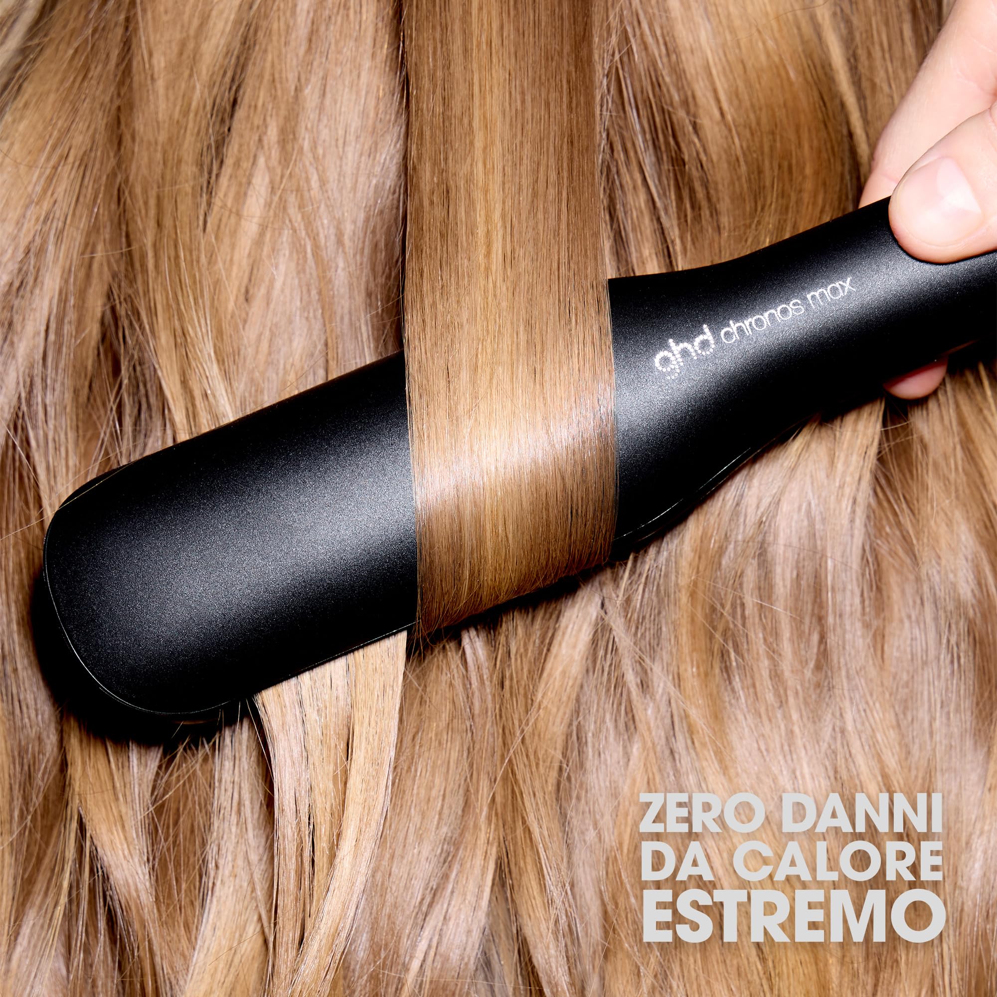 ghd Chronos Max, Piastra Capelli Professionale con Lamelle Larghe Consigliata per Ricci e Chiome Voluminose, Tecnologia HD Predittiva per uno Styling Veloce, Senza Danni da Calore Estremo