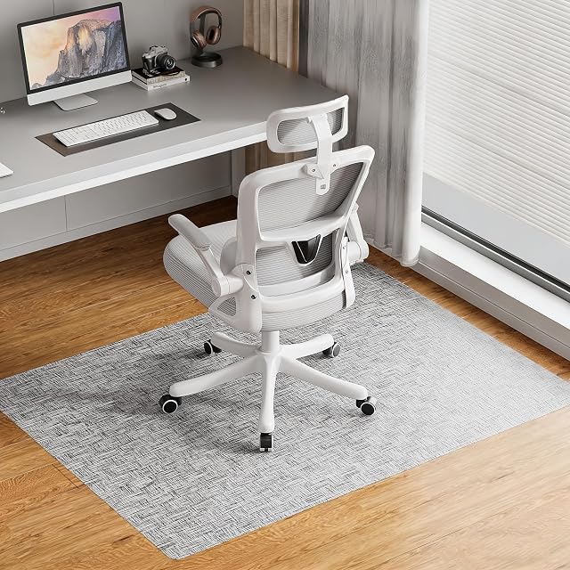 Delamu Office Chair Mat for Hardwood Floor 30 48 Non-Slip PVC Woven Desk Chair Mat Heavy Duty Hard