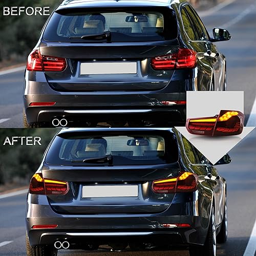 Miniatura 6 de VLAND OLED - Conjunto de luces traseras para BMW M33 Series F30 F35 F80 Sedan 6 generación 2012-2018, lámpara trasera mejorada con básculas de