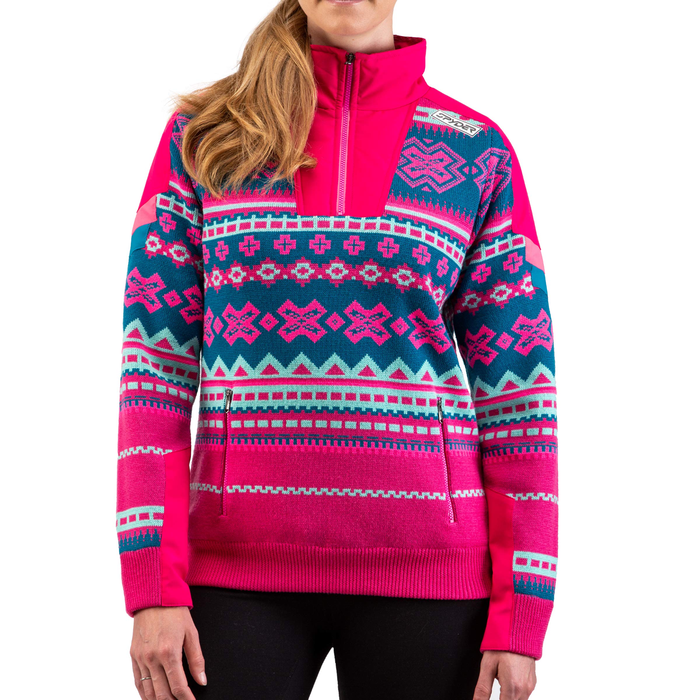 Spyder ACTIVE Sports Women's Legacy Gtx Infinium Lined Half Zip, BERRY, x Small