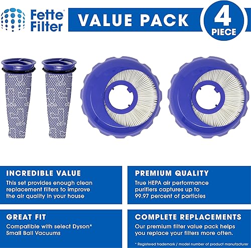 Miniatura 2 de Fette Filter - Juego de filtros de aspiradora compatibles con Dyson Small Ball UP15, Small Ball Multi Floor y Small Ball Pro. Comparar con la pieza