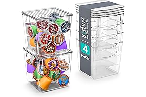 Small Plastic K Cup Storage Bins for Cabinet