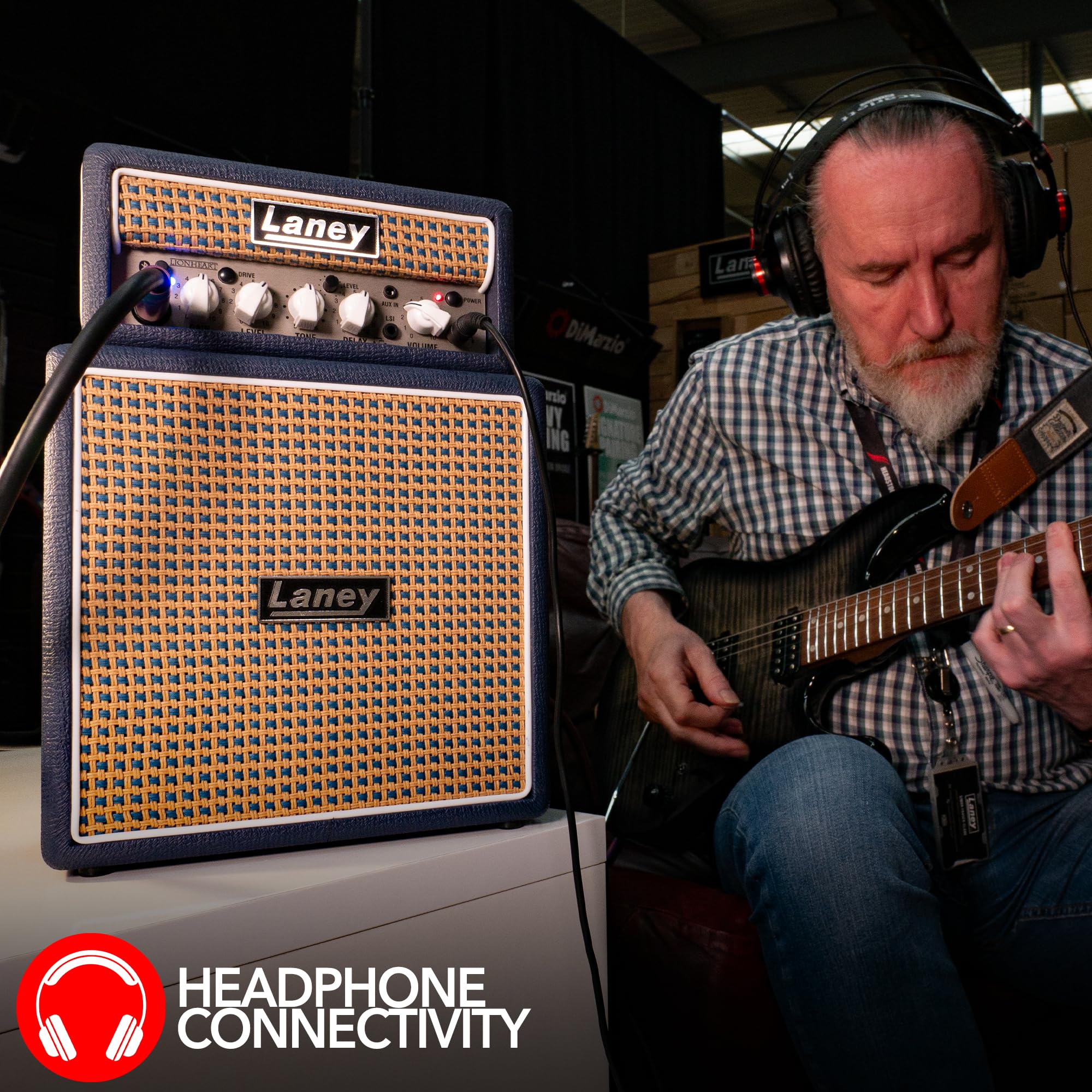 Laney MINISTACK - Bluetooth Battery Powered Guitar Amp with Smartphone Interface - Lionheart edition,MINISTACK-B-LION