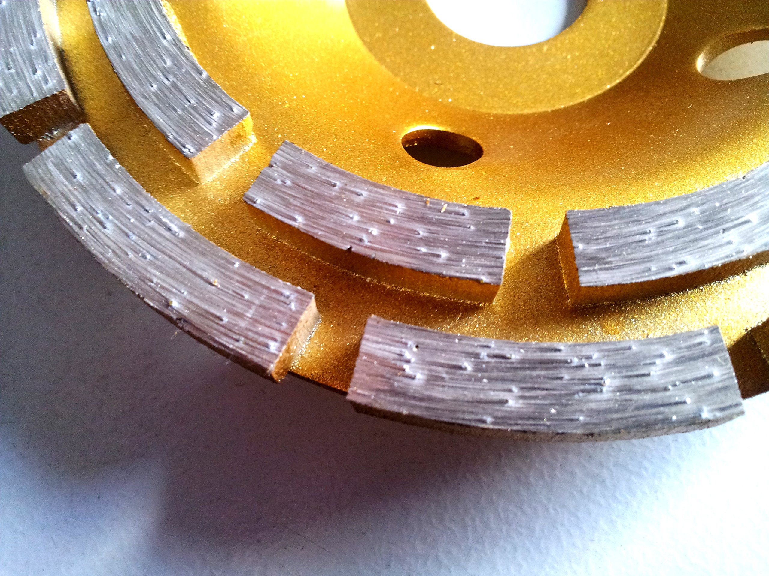 Diamante muela Plato Discos abrasivos Ø 230 mm Agujero 22,23 mm 7 mm doble dientes