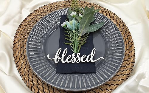 Miniatura 7 de Tarjetas de lugar bendecido, tarjetas de lugar de Navidad personalizadas, ajuste de lugar de cena personalizado, decoración de mesa de otoño