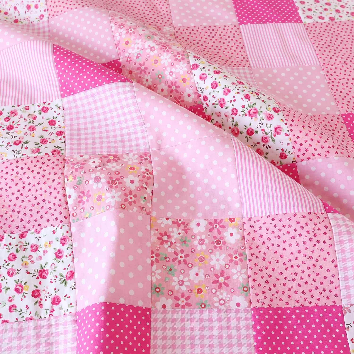 21pcs 10"x10" Precut Quilting Fabric Squares Bundles Pink
