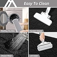 Vista 5 de COSY HOMEER Tapete de cocina, 48 x 20/30 x 20 pulgadas, hecho de 100 % polipropileno, 2 piezas, suave, especializada en ser antideslizante y lavable