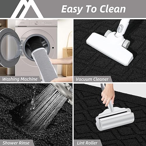 Miniatura 32 de COSY HOMEER Tapetes de cocina antideslizantes de polipropileno grueso para el hogar, lavable a máquina, 20 x 30/20 x 48 pulgadas, rojo