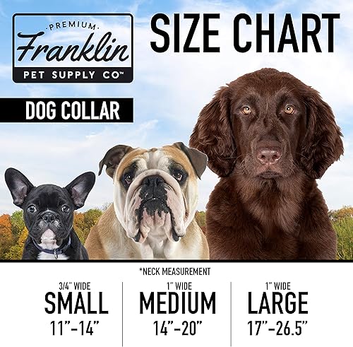 Miniatura 6 de Collar de perro de nailon  Reflectante  Franklin Pet Supply Co  Ajuste cómodo  Neopreno  Ajustable  Pequeño  Azul