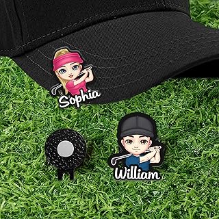 CALLIE Personalized Golf Ball Marker with Hat Clip 0.98" | Custom Cartoon Character and Name Magnetic Golf Marker | Golf Accessories for Men and Women, Great Golf Gift for Players with Attitude