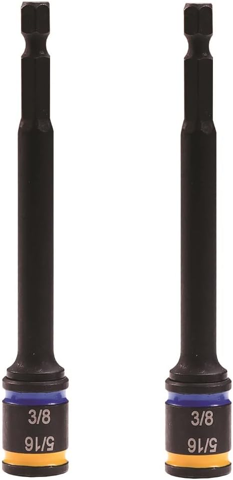 Malco 5/16 & 3/8 x 4" Dual Sided Hex Driver~ Cleanable, Reversible, Magnetic. Easy to Clean- MSHXLC1