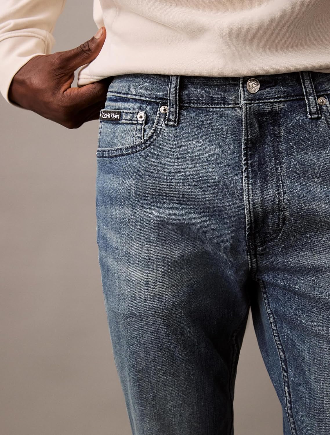 Calvin Klein Mens Skinny High Stretch Jeans - Image 4