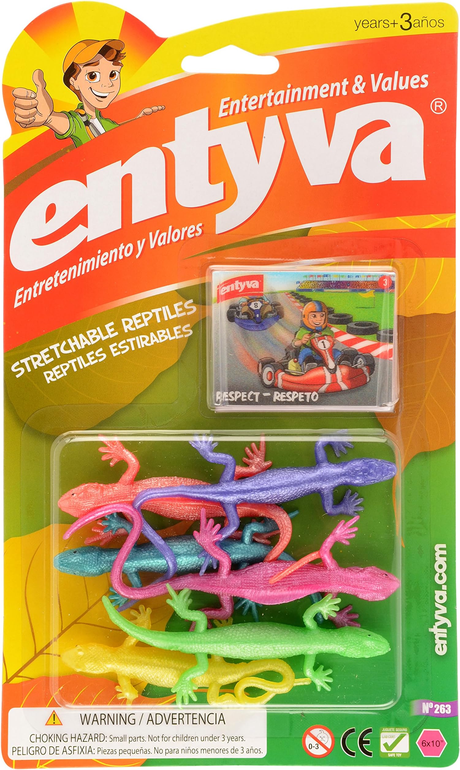 Stretchable Mini Reptiles Toy – Bright Colors- Variety of Models (Lizards, Snakes, Spiders& Snakes, Cocodriles&Frogs) (Assorted Colors- Assorted Styles- May Vary) –Entyva