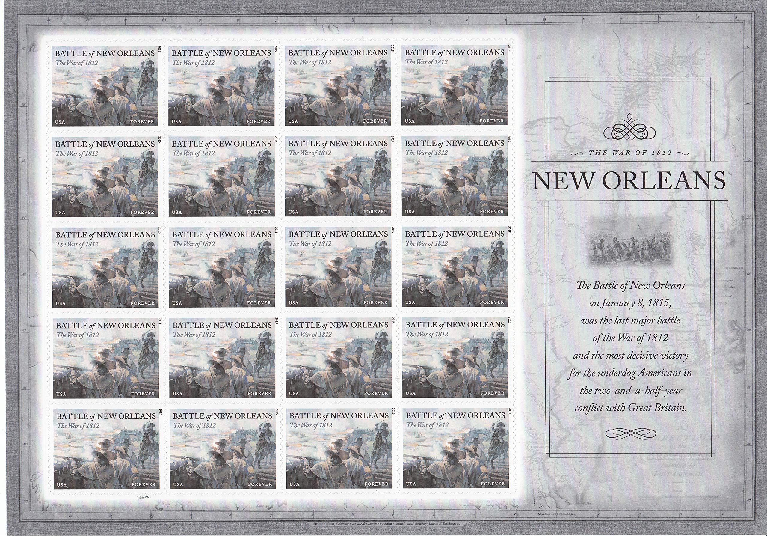 War of 1812 Battle of New Orleans Stamps