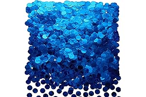 Blue Confetti Gender Reveal Party Table Decor