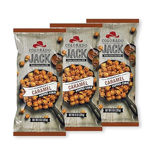 Palomitas de maíz gourmet Colorado Jack Mantequilla real y vainilla, cultivadas por agricultores, delicioso aperitivo, regalo sabroso - Sin jarabe