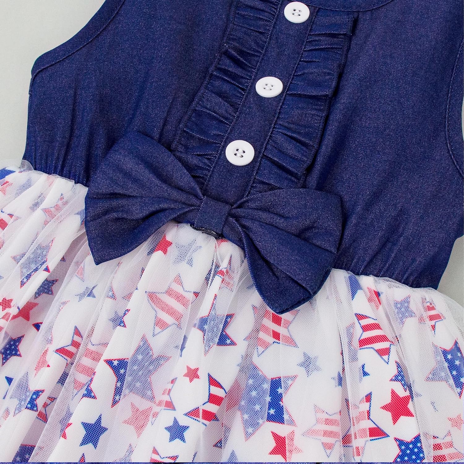 LYSMuch Toddler Girl Independence Day Outfit Baby 4th of July American Flag Dress Kids Patriotic Clothes