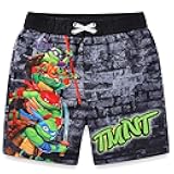Nickelodeon Teenage Mutant Ninja Turtles Boys UPF 50+ Swim Trunks Bathing Suit for Big Kids