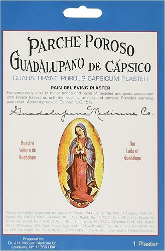 Miniatura 1 de Guadalupano Porous Capsicum Medicated Externo Aliviador de Dolor, 4.5" X 7"