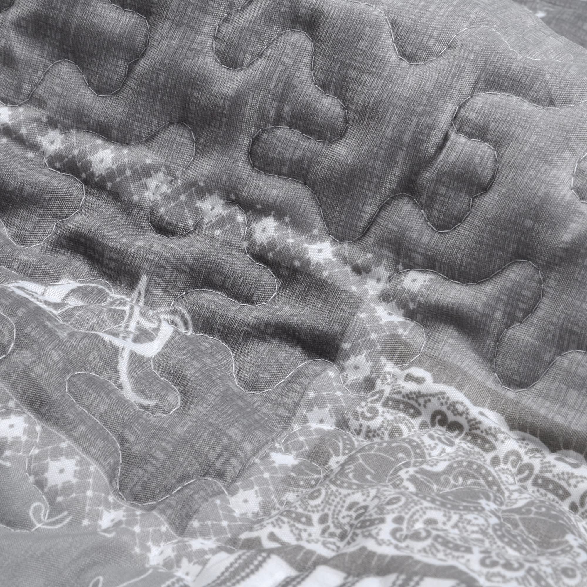 Stof - Arkansas Boutis avec 2 Taies Polyester Gris 220 x 240 cm P47118001, champêtre, Montagne
