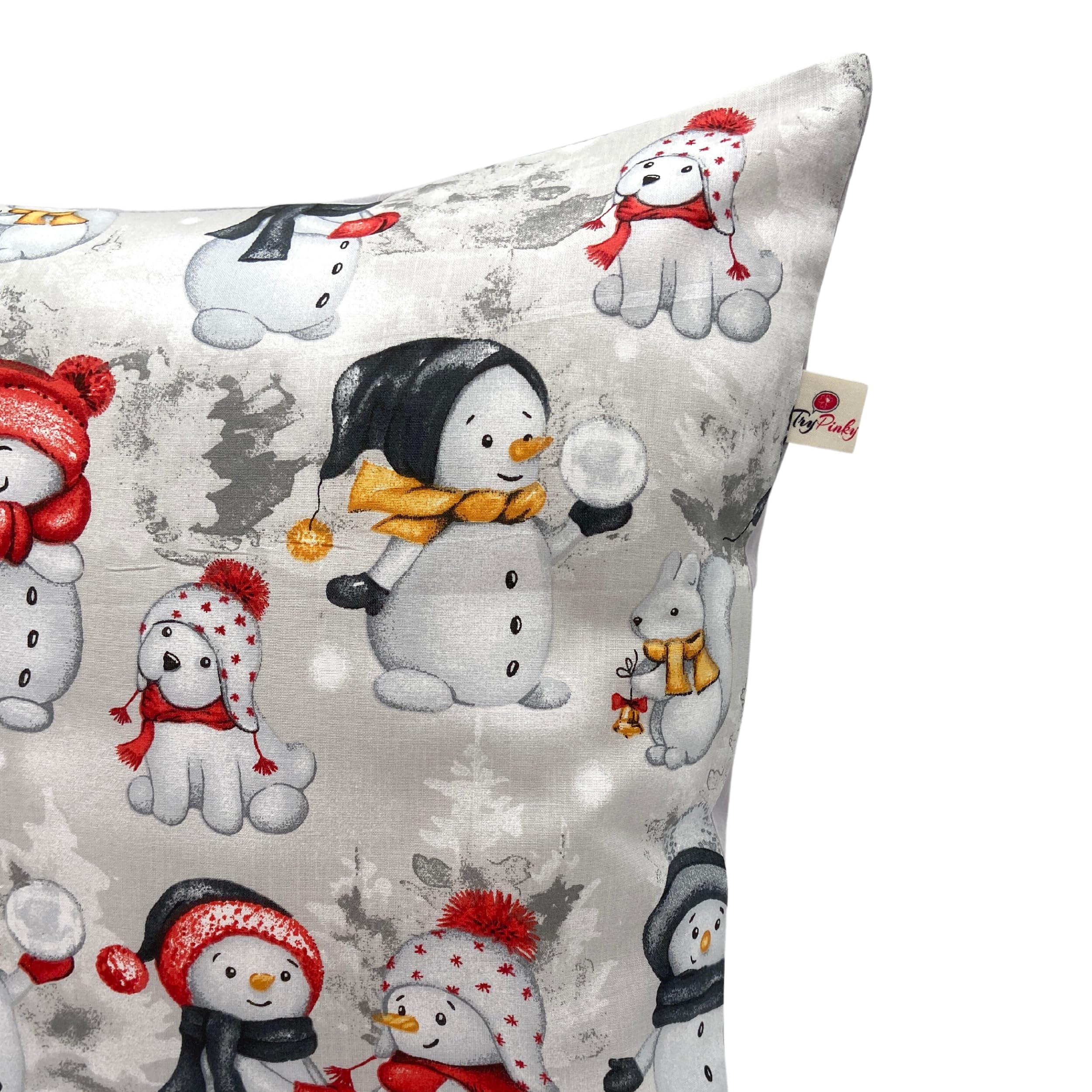 TryPinky Christmas Cushion Cover 40 x 40 cm Various Designs Handmade in Germany 100% Cotton Decorative Christmas Children's Cushion (40 x 40 cm - Image 2
