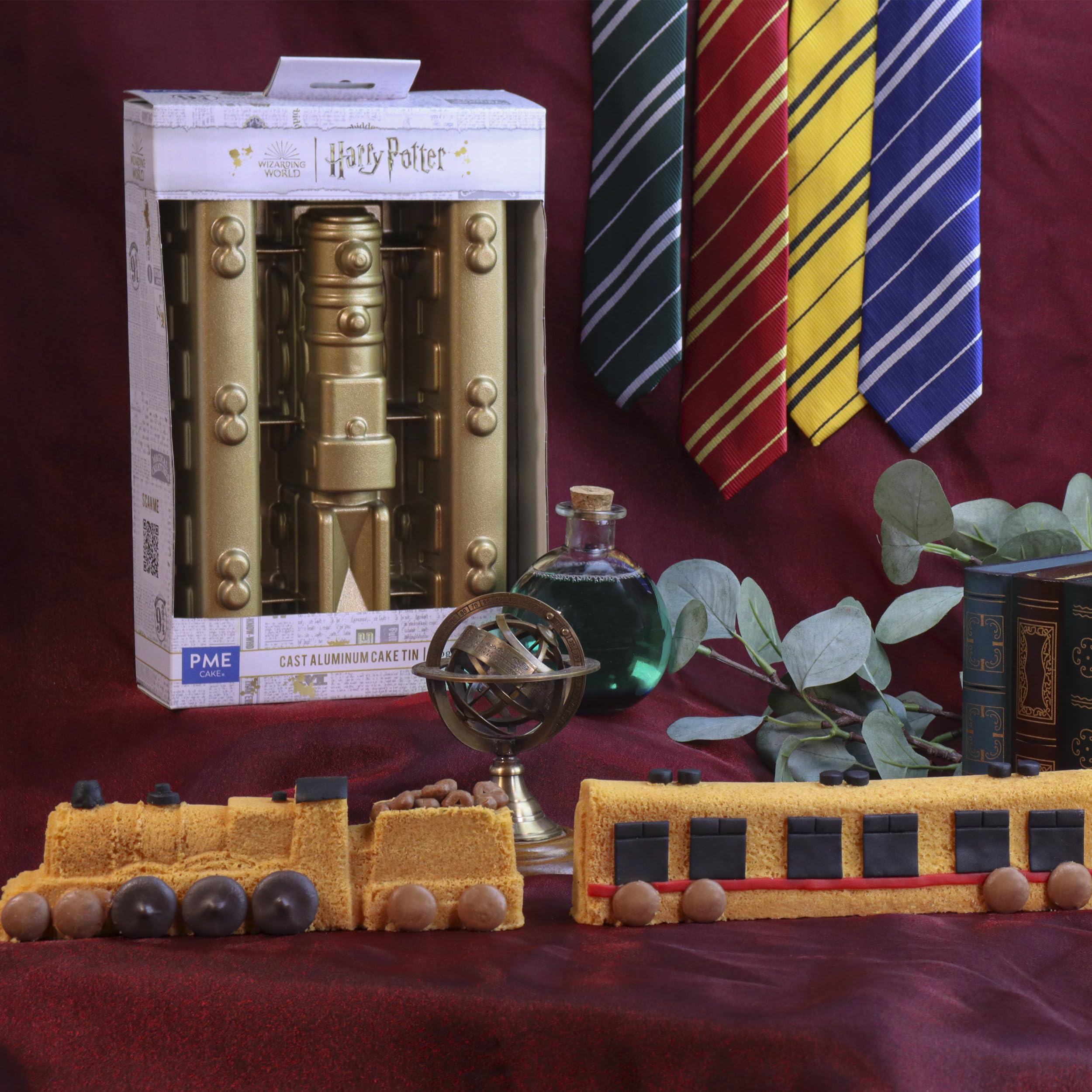 PME Harry Potter Kuchenbackform, 3er-set, Hogwarts Express Zug, Golden