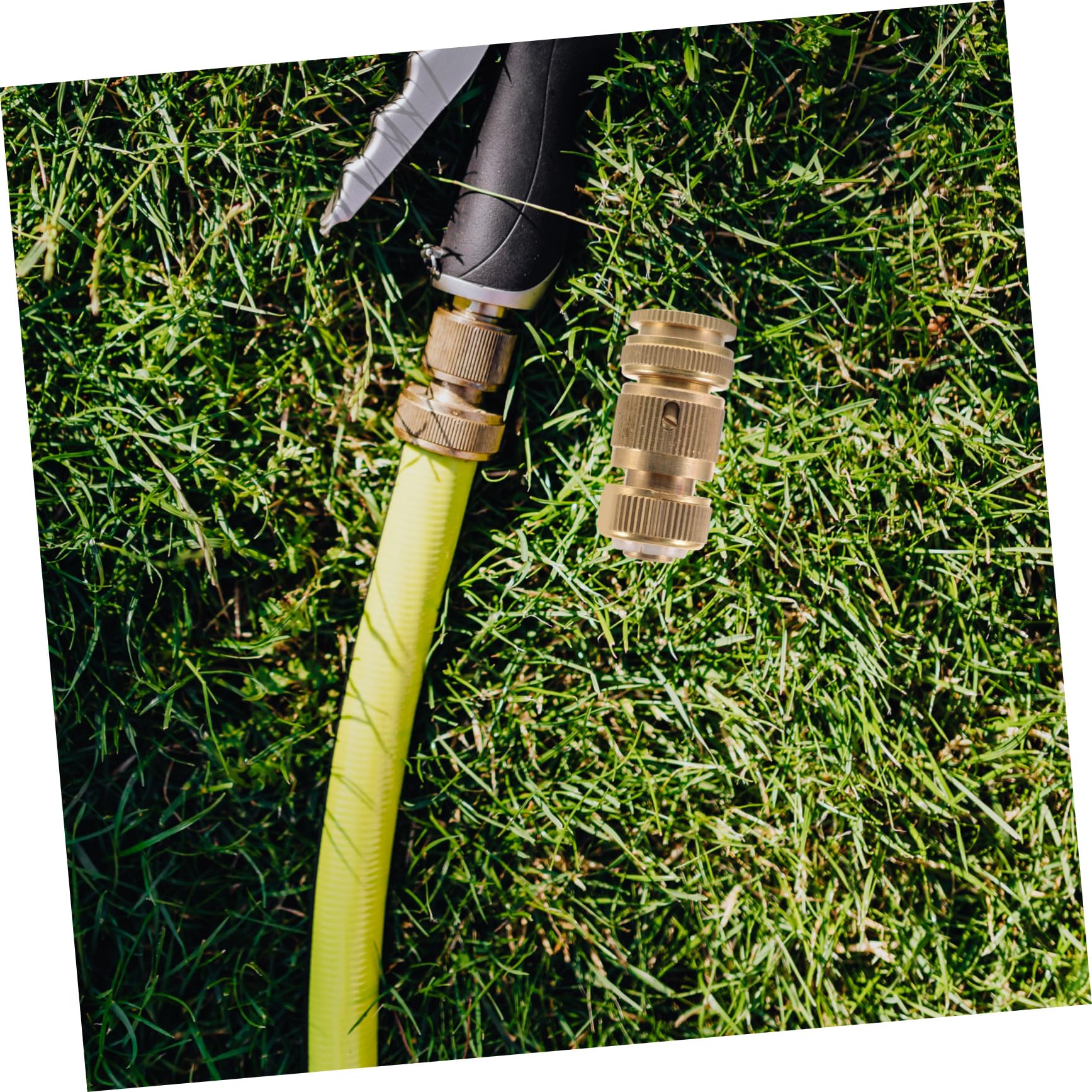 SOLUSTRE 5paia Raccordo Rapido per Tubo da Giardino Connettore per Tubo Flessibile Compatibile con Lavatrici e Irrigazione Resistente alla Corrosione e Facile da Installare