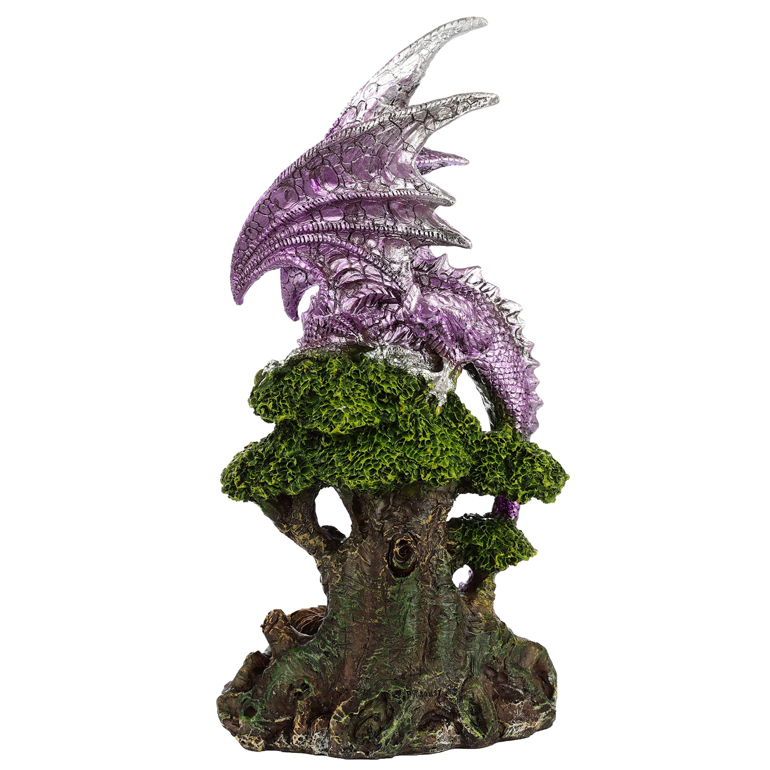 Puckator Statua Madre Drago dell'Albero della Vita con LED - Drago della Leggenda Oscura