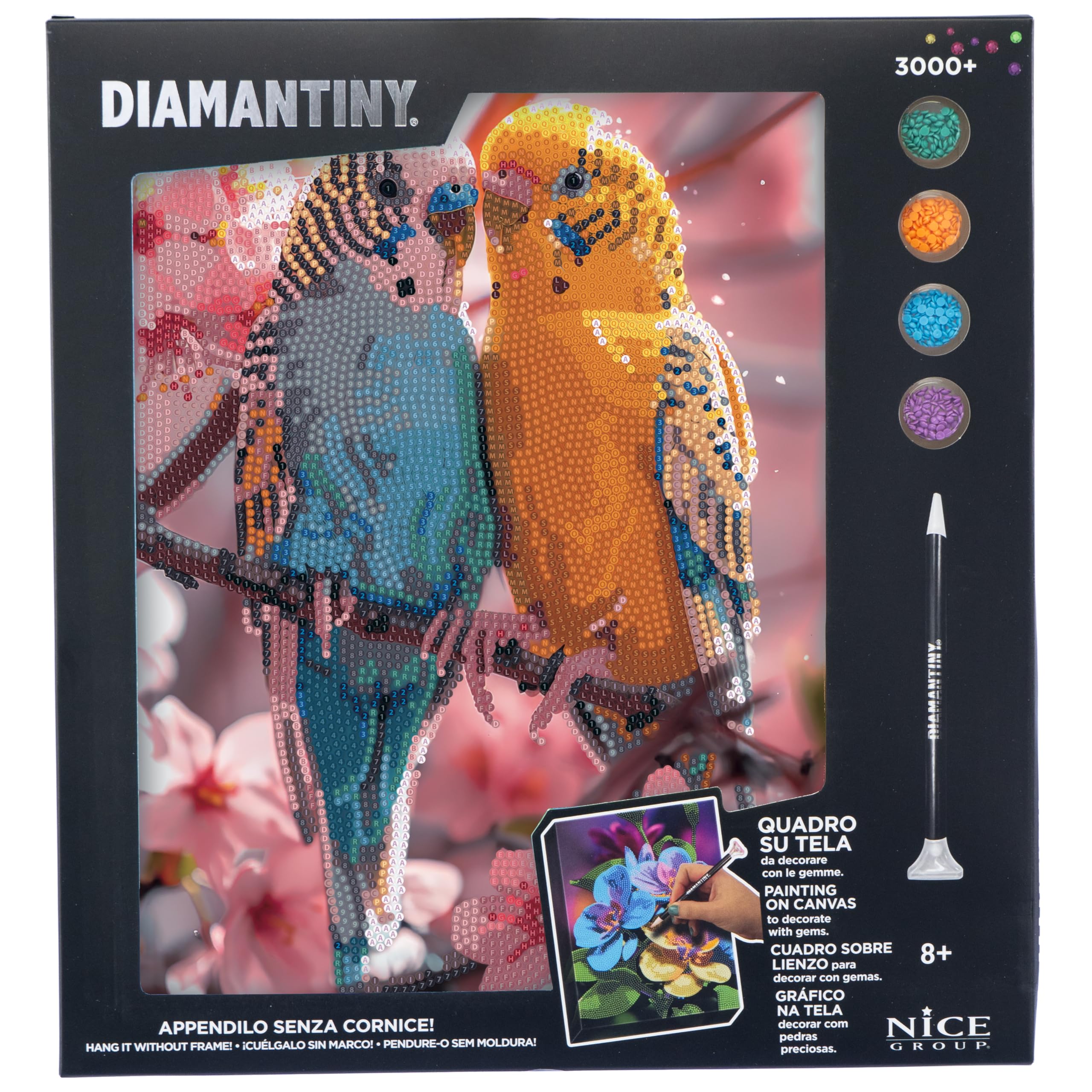 Kit Diamantiny Quadro Ara - Crystal Art Con 3000+ Gemme, 32x30cm - Foto 10