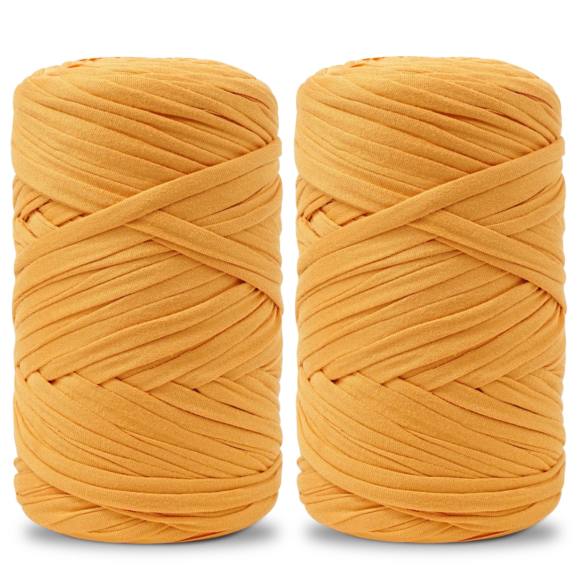 Vincona 2x200g T-Shirt Yarn, T Shirt Elastic Fabric for Crocheting, Knitting for Crocheted Bags, Baskets, Wall Hangings, Home Decoration, DIY Crafts Garcinia 20