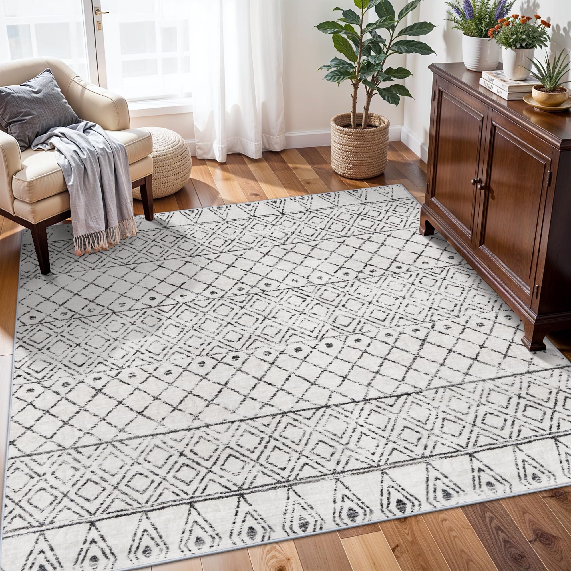 BYYVOO Washable 5x5 Moroccan