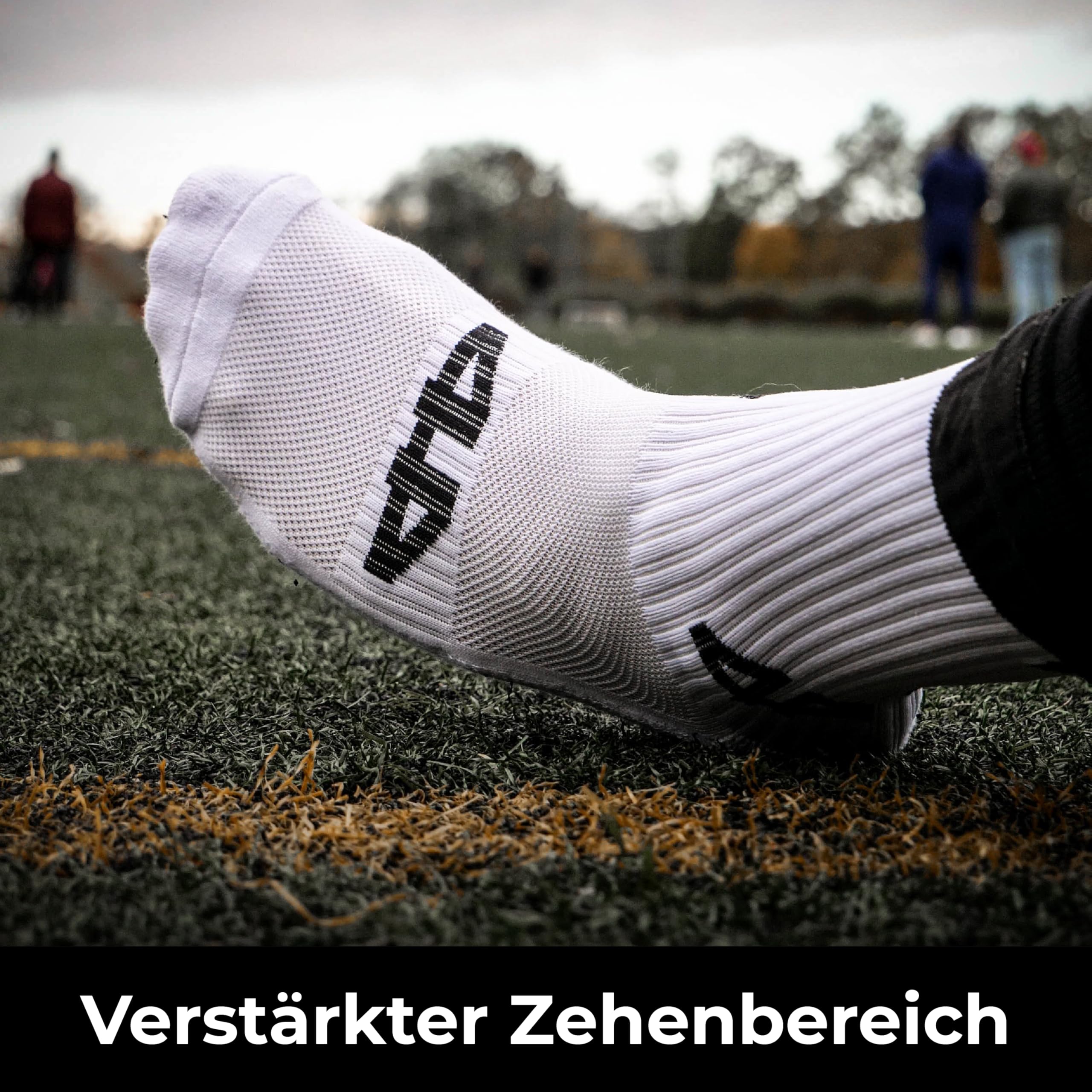 PASTE Grip Socken Fußball 3er Pack Weiß – Ready for Sport - Rutschfest & atmungsaktiv – Onesize für Herren & Damen – Fußballsocken mit Anti-Rutsch-Noppen – Football Socks – Fußballsocken