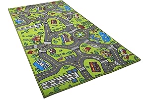 Kids Carpet City Play Mat - Safe Learning & Play Rug