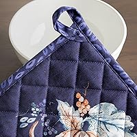 Vista 7 de Maison d' Hermine Juego de soportes para ollas 100% algodón, resistentes al calor, almohadillas calientes de 8 x 8 pulgadas con bucle para barbacoa