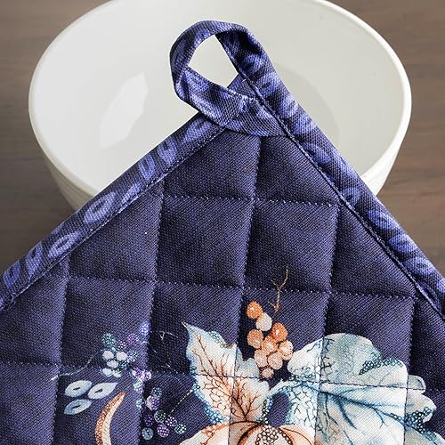 Miniatura 7 de Maison d' Hermine Juego de soportes para ollas 100% algodón, resistentes al calor, almohadillas calientes de 8 x 8 pulgadas con bucle para barbacoa,