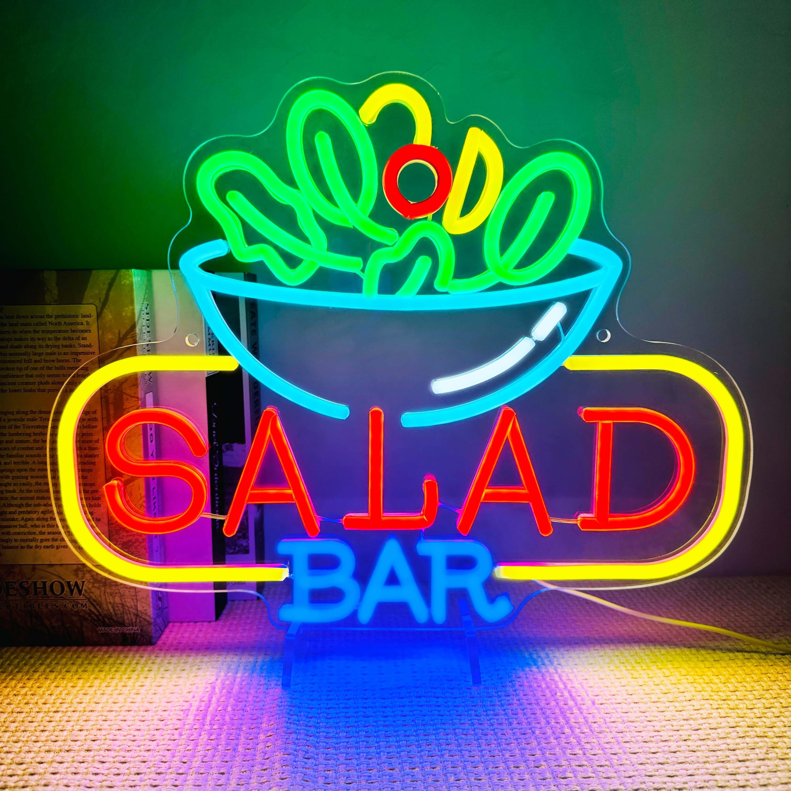 Néon LED Bar à Salade : enseigne lumineuse pour buffet et restaurant