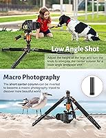 Vista 6 de JOILCAN Camera Tripod, 83" Aluminum Tripods & Monopods with Metal Handle, Heavy Duty Tripod for DSLR Camera Lasers Binoculars Telescope Spotting