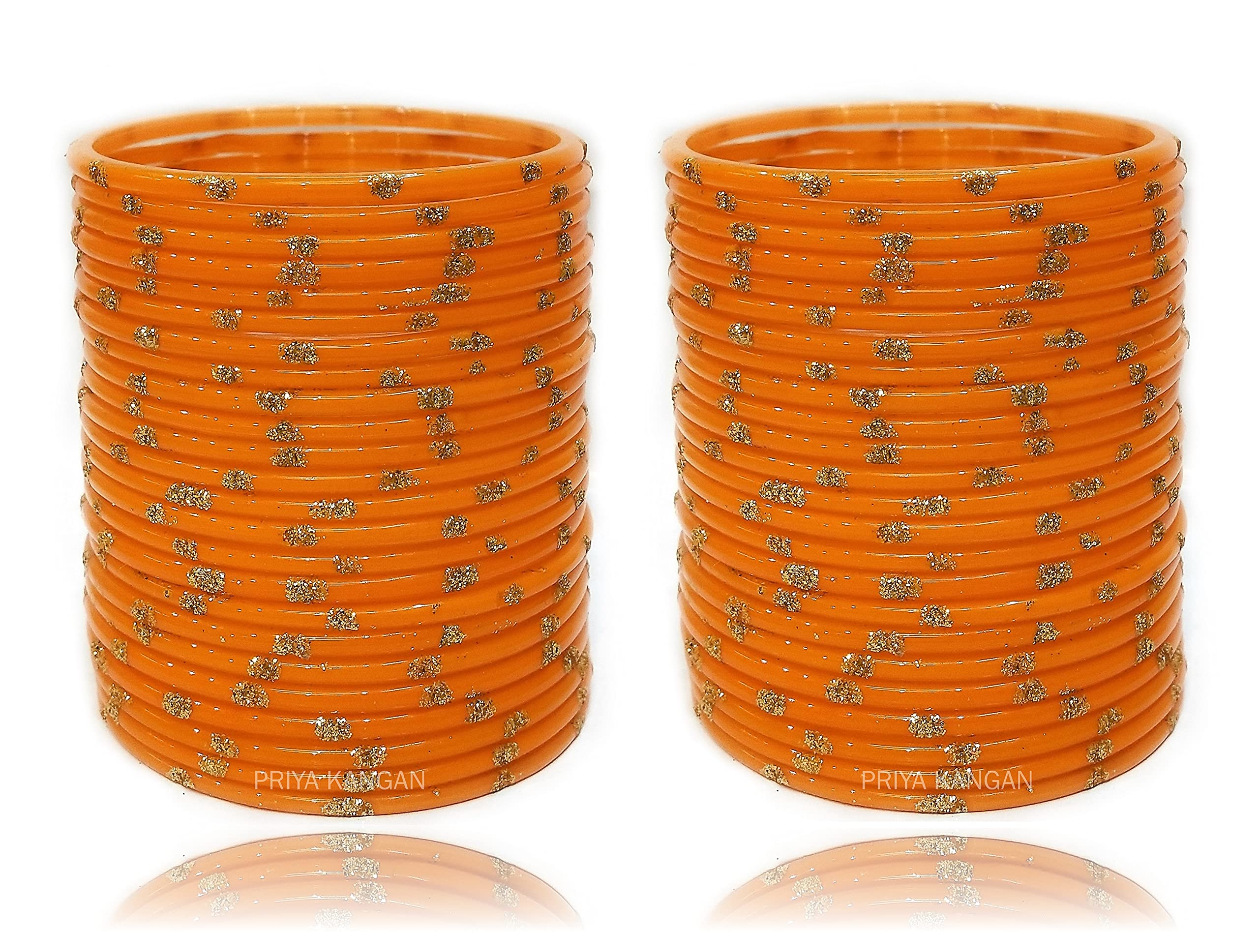 Zari Dotted Pattern Traditional Glass Bangles Pack of 48