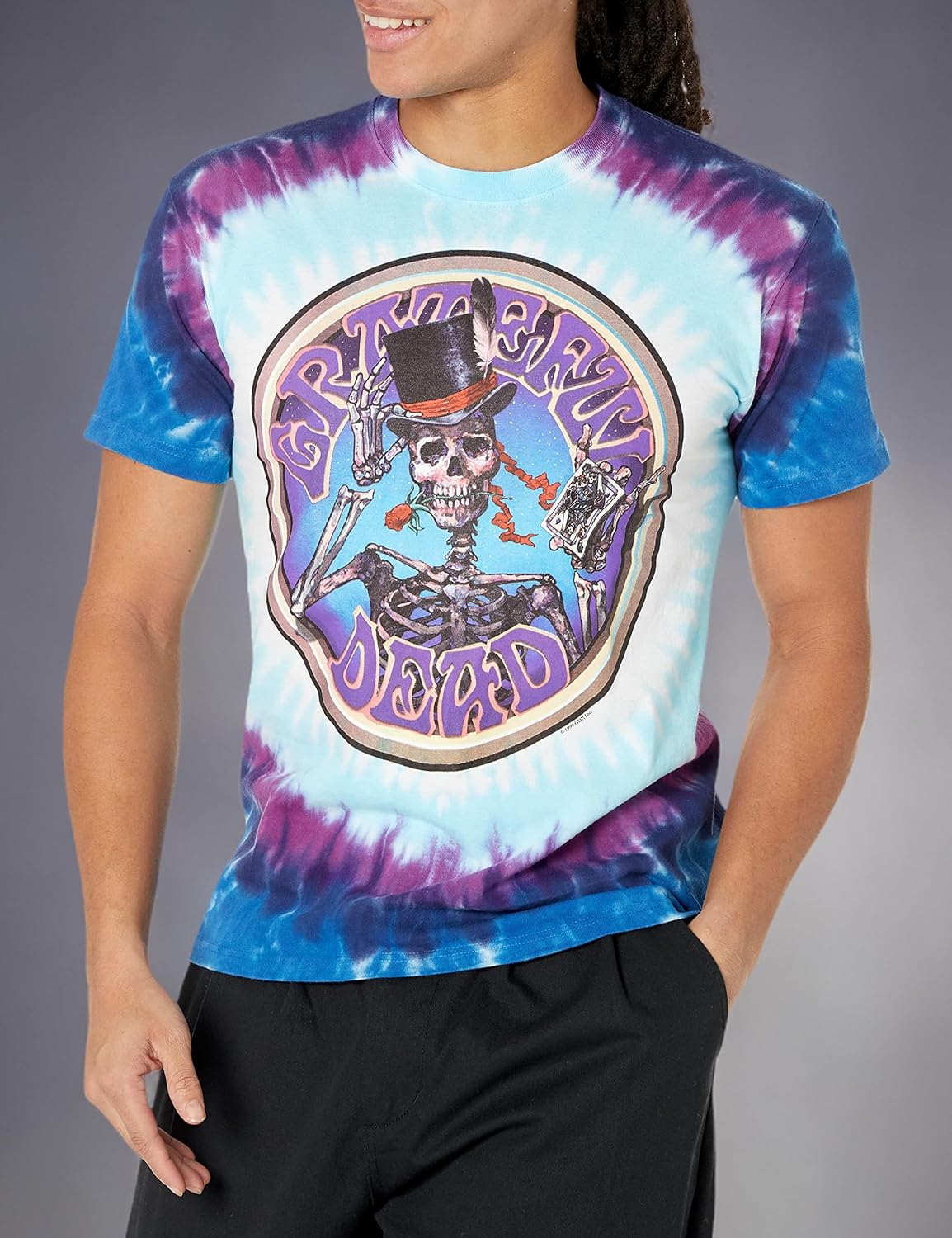 Liquid Blue Men's Grateful Dead Queen Of Spades Short Sleeve T-Shirt - Image 4