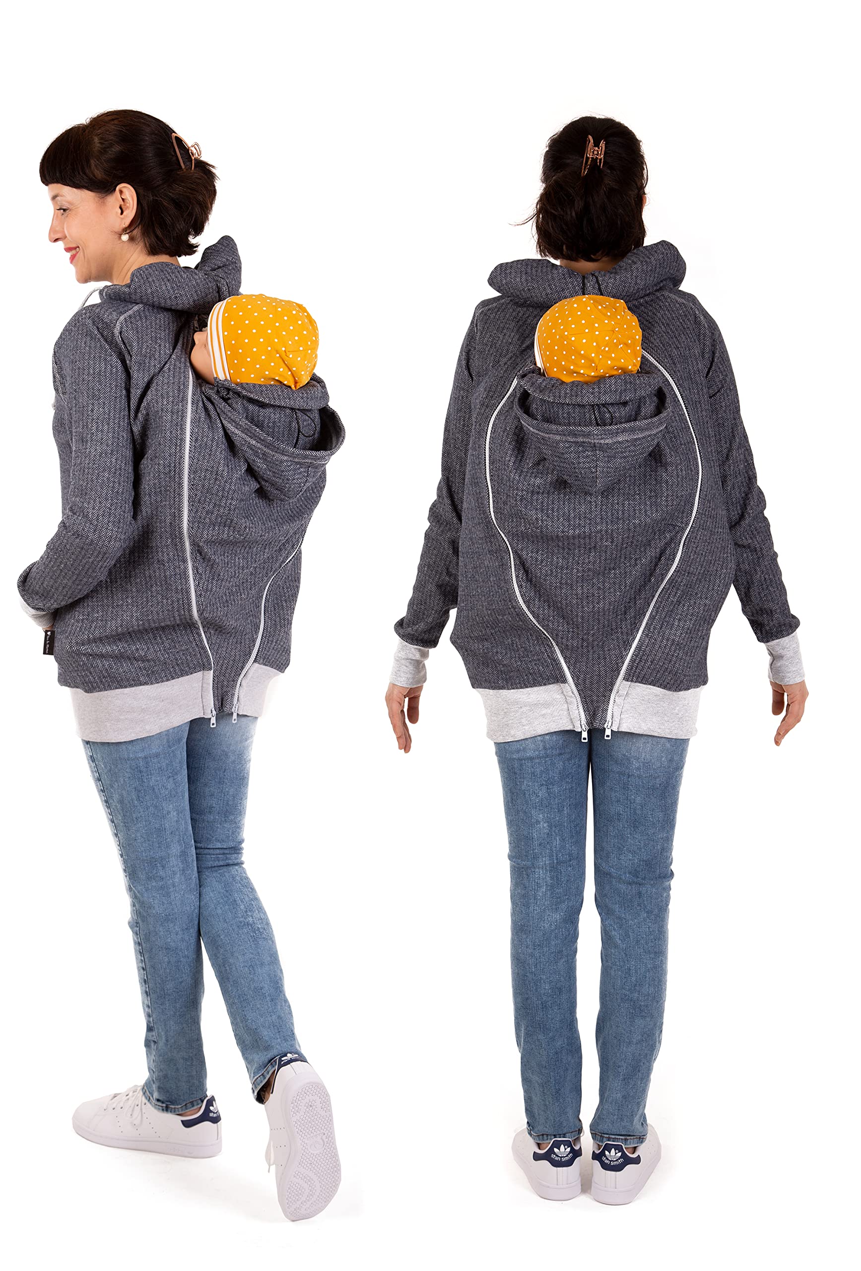 Viva la Mama 3in1 leichte Tragejacke für Mama und Baby, Umstandsjacke - Cleo
