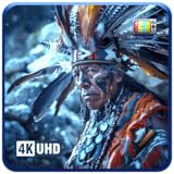 スピリチュアル・アウェイクニング - ネイティブアメリカン・フルート・ヒーリング - 狼の精霊と調和する瞑想 Fire TVスクリーンセーバー