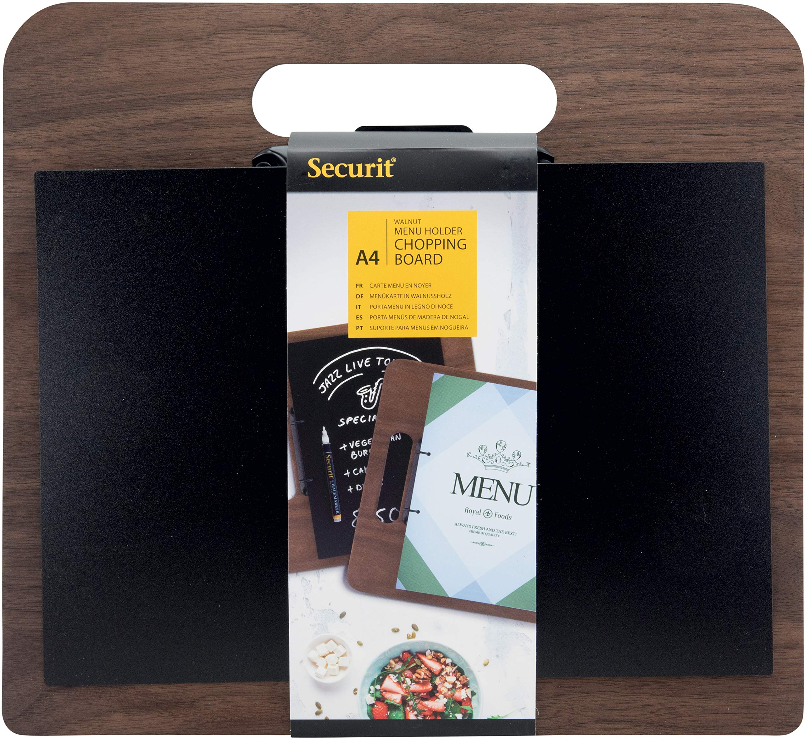 Securit Porte-menu en Bois A4