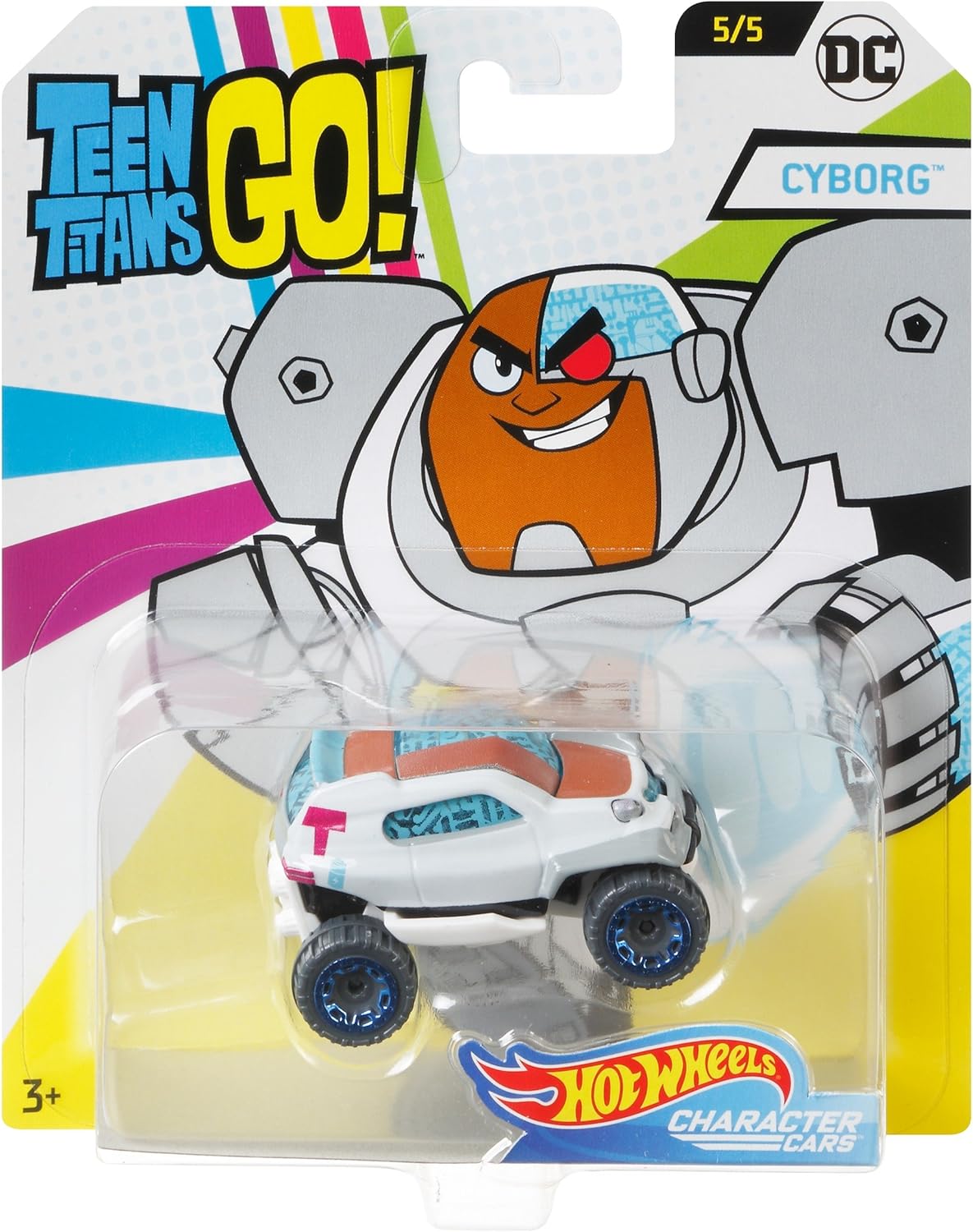 Hot Wheels Teen Titans Go Cyborg Vehicle, 1:64 Scale
