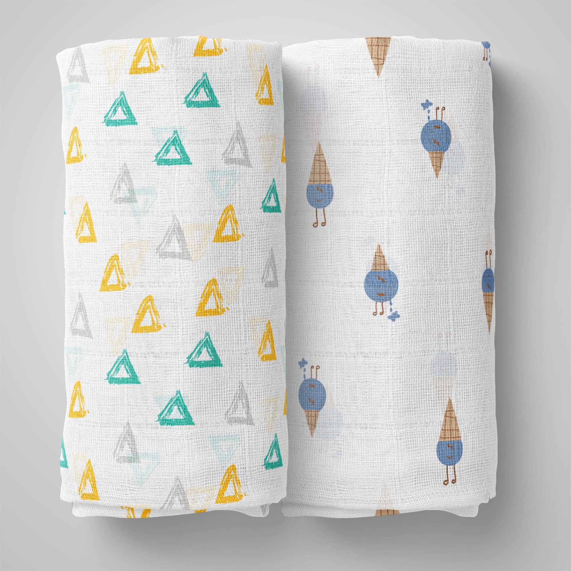 1ST STEP Muslin Swaddle 60cm*75cm (Pack of 2)