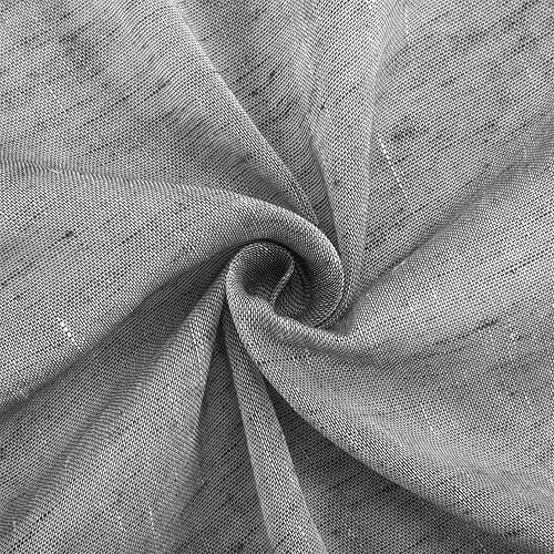 Miniatura 9 de LOYOLADY Cortinas de lino de arpillera de 84 pulgadas de largo, juego de 2 paneles de cortinas semitransparentes para dormitorio, cortinas de lino