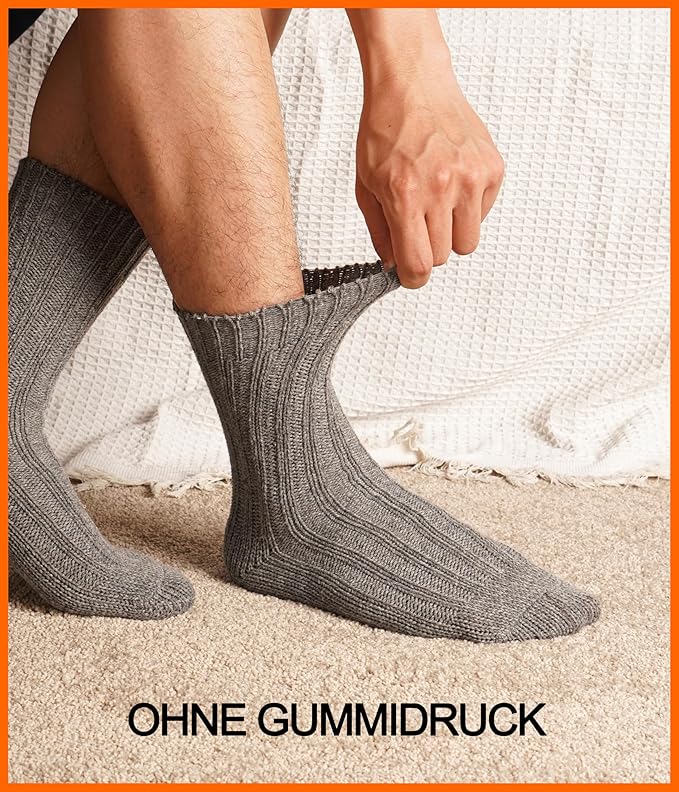 FORVEVO 4 Paia Calze Alpaca Uomo Donna, Calze Termiche Invernali - Foto 3