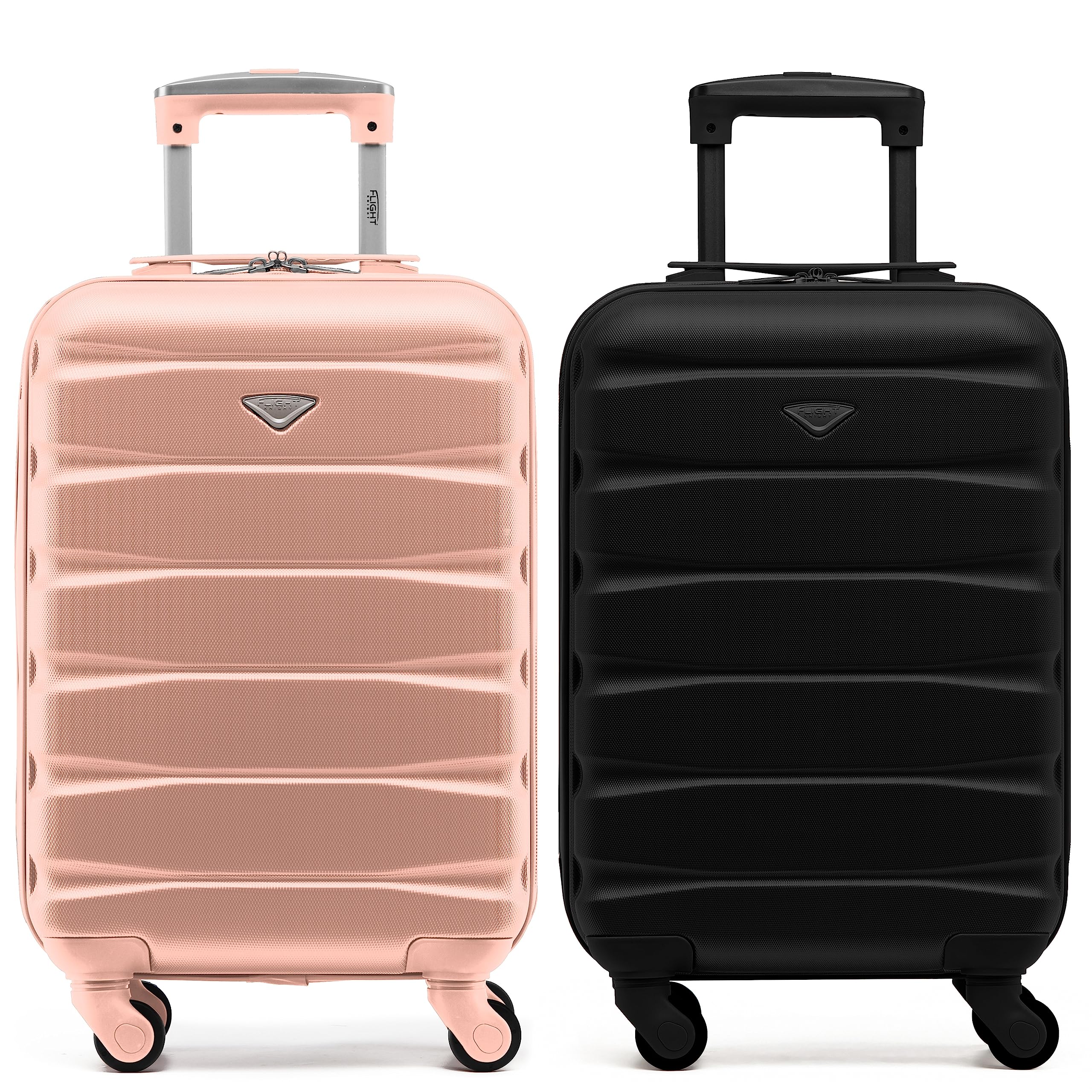 Flight Knight Suitcase Set of 2 Lightweight 4 Wheel ABS Hard Case Cabin Carry On Hand Luggage Approved for Over 100 Airlines Including easyJet, British Airways, Ryanair & Many More 55x35x20cm — view 233